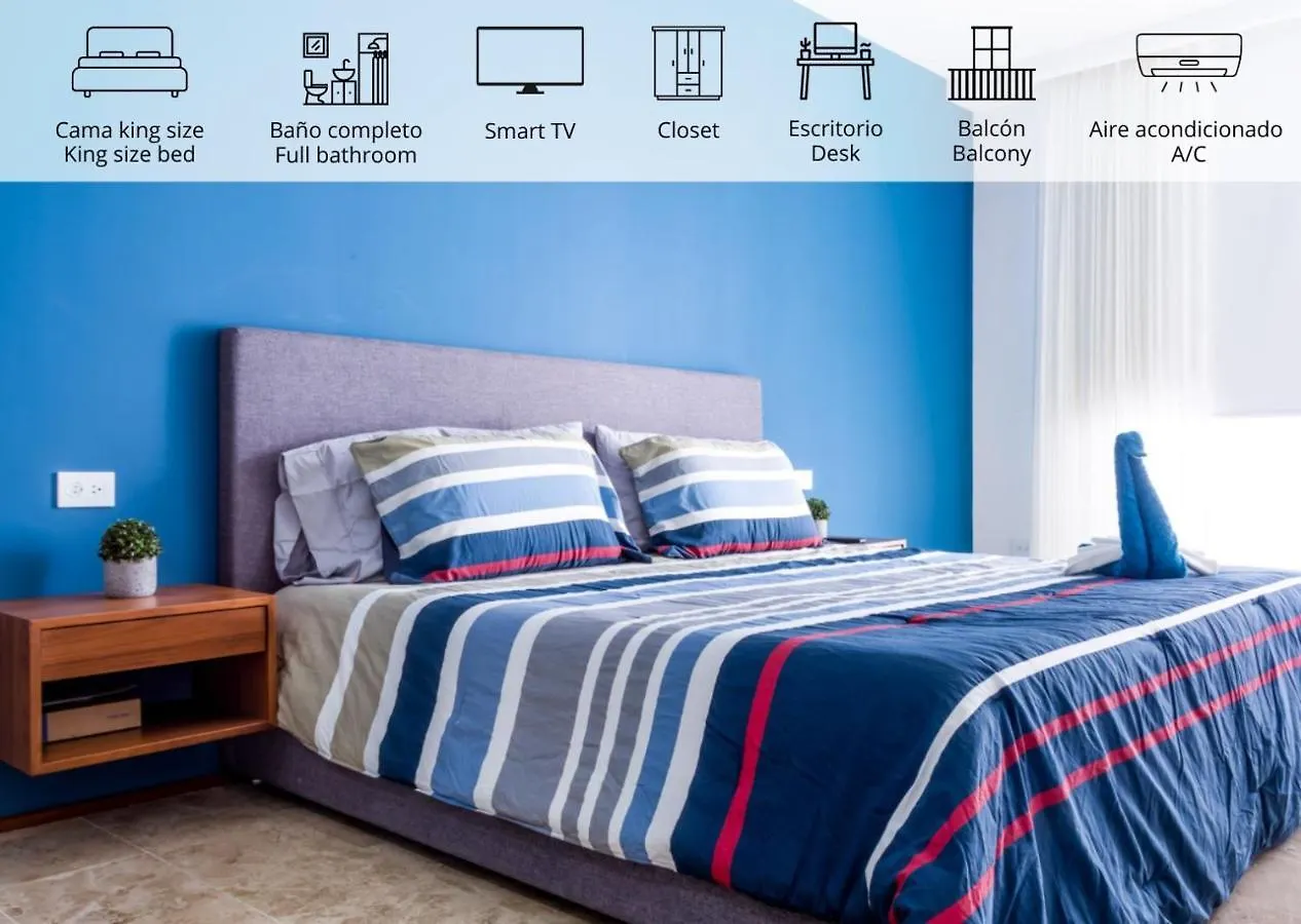 Apartment Ferienwohnung Hostpal Menesse Midtown Playa del Carmen