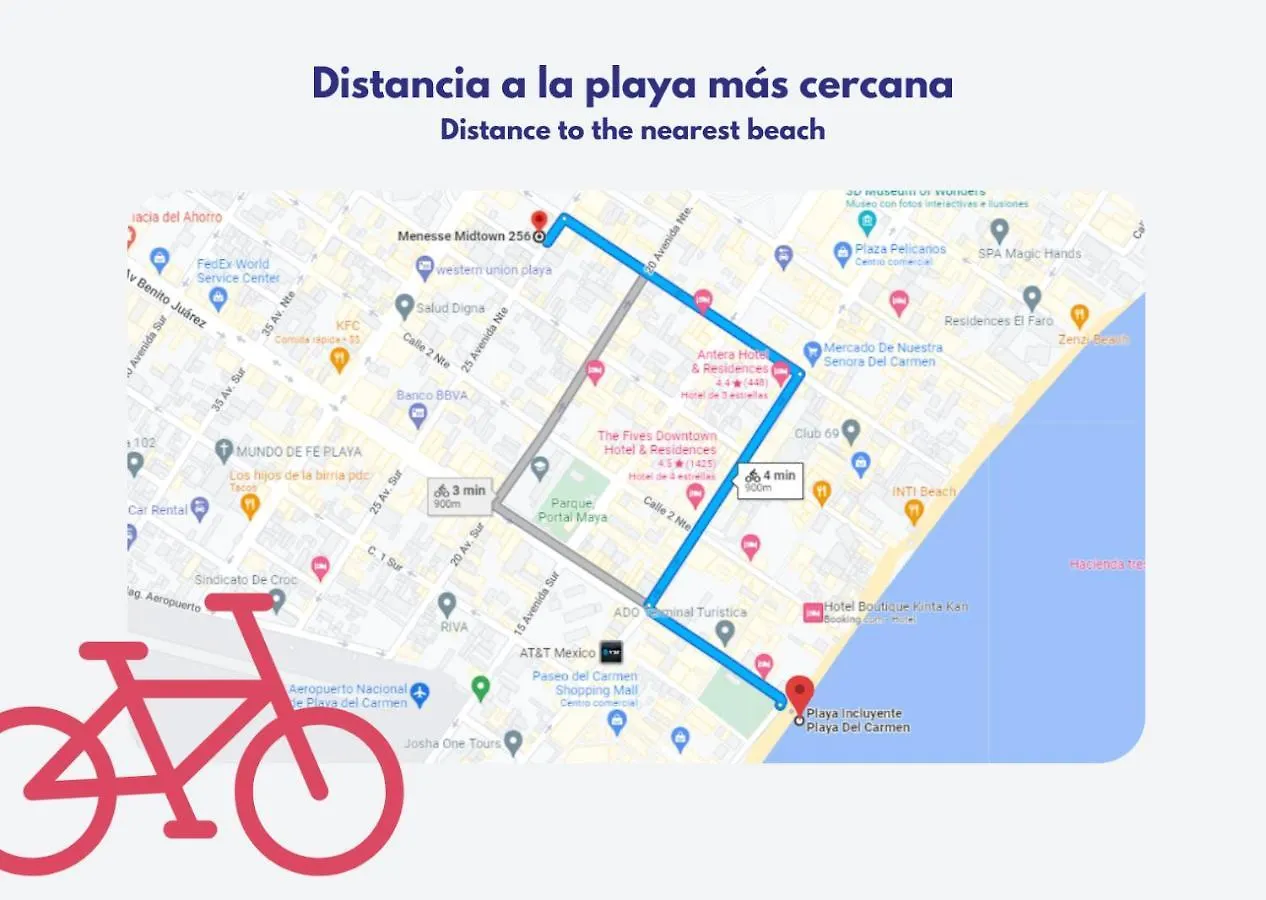 Ferienwohnung Hostpal Menesse Midtown Playa del Carmen Apartment